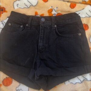 Aeropostale Charcoal Denim Mom Shorts